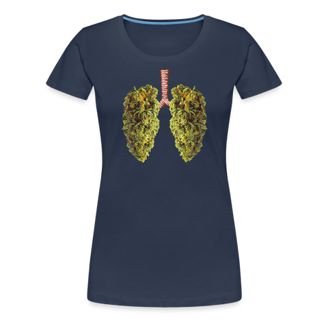Bud Lung - Damen Cannabis T-Shirt - Navy