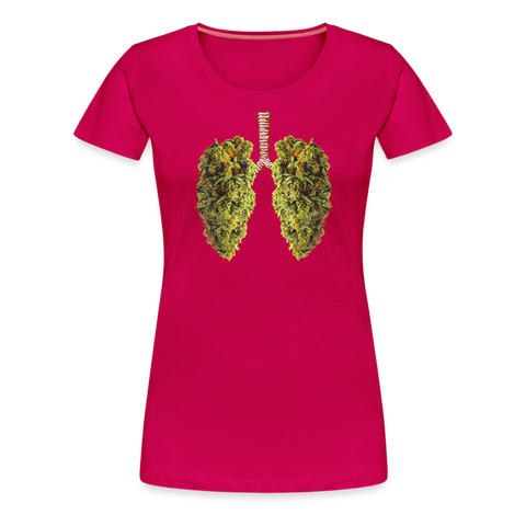 Bud Lung - Damen Cannabis T-Shirt - dunkles Pink