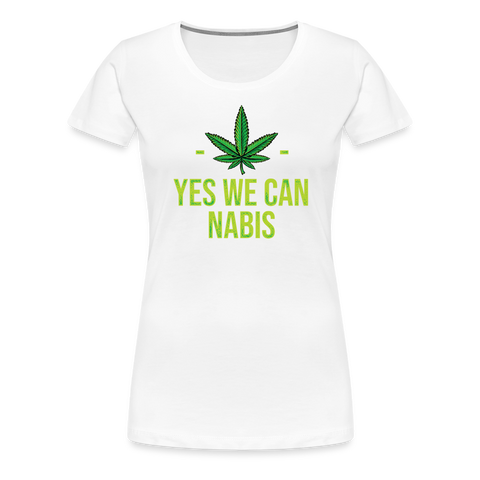 Yes We Cannabis - Damen Weed T-Shirt - weiß