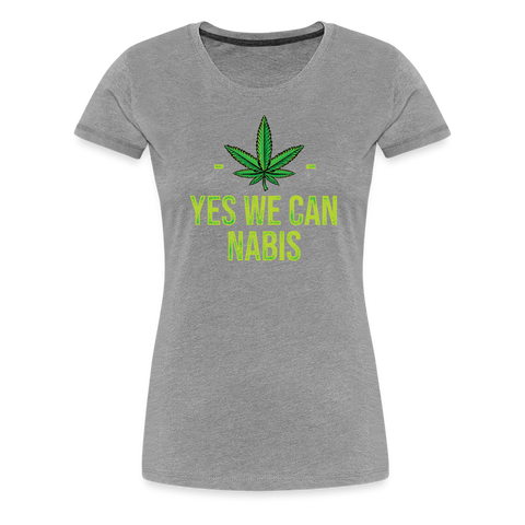 Yes We Cannabis - Damen Weed T-Shirt - Grau meliert