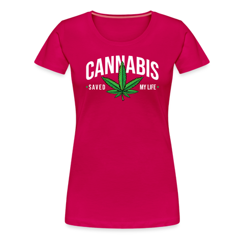 Cannabis Saved - Damen Weed T-Shirt - dunkles Pink