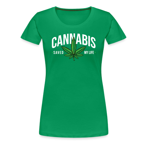 Cannabis Saved - Damen Weed T-Shirt - Kelly Green
