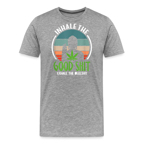 Good Shit - Herren Cannabis T-Shirt - Grau meliert