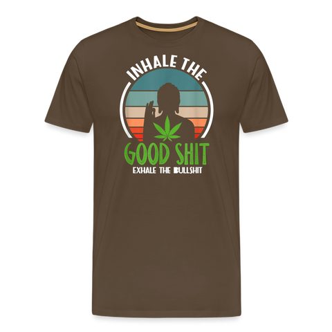 Good Shit - Herren Cannabis T-Shirt - Edelbraun