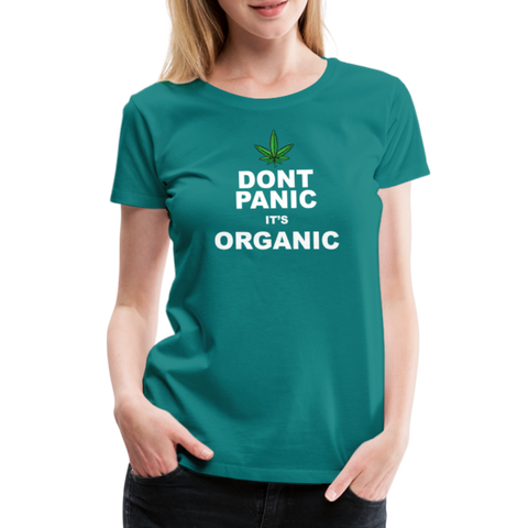 Don't Panic It's Organic - Damen Cannabis T-Shirt - Divablau