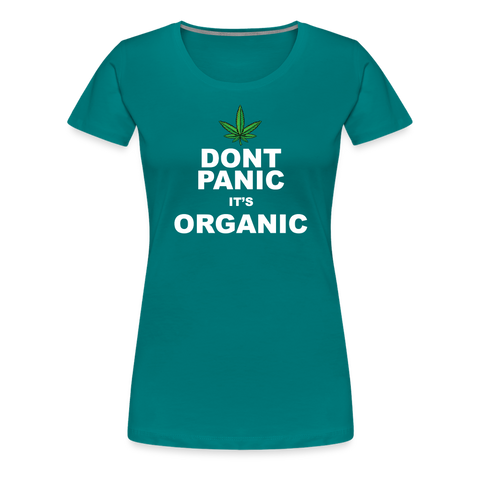 Don't Panic It's Organic - Damen Cannabis T-Shirt - Divablau