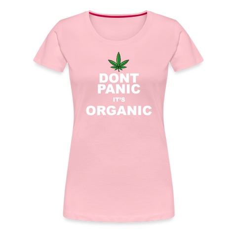 Don't Panic It's Organic - Damen Cannabis T-Shirt - Hellrosa