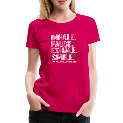 Smooke Weed - Damen Cannabis T-Shirt - dunkles Pink
