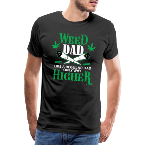 Weed Dad - Herren Cannabis T-Shirt - Schwarz