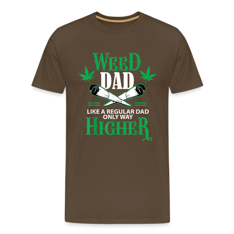 Weed Dad - Herren Cannabis T-Shirt - Edelbraun