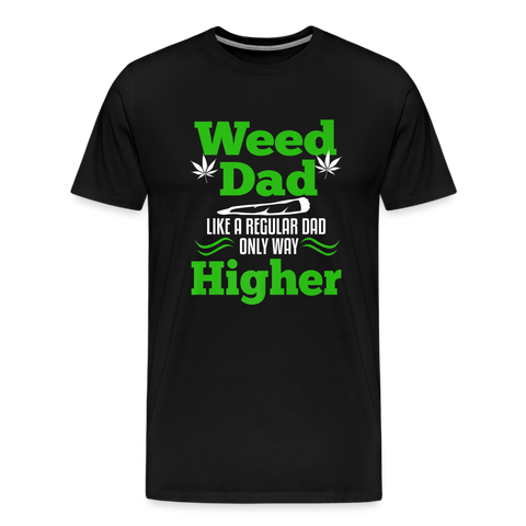 Wees Dad - Herren Cannabis T-Shirt - Schwarz
