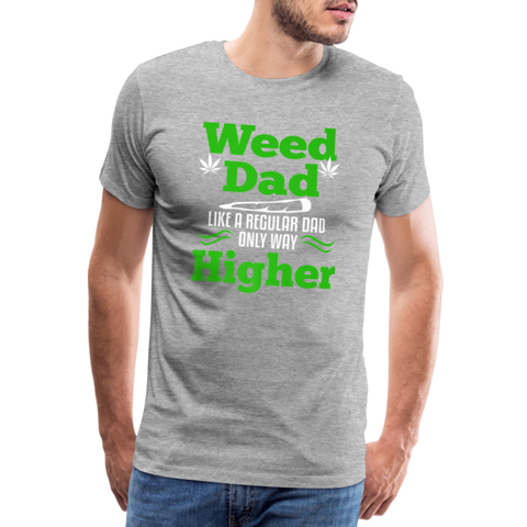 Wees Dad - Herren Cannabis T-Shirt - Grau meliert