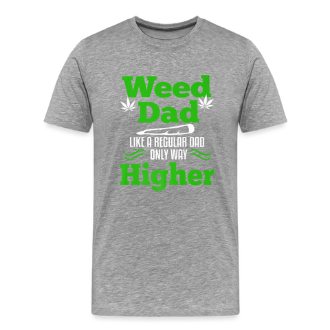 Wees Dad - Herren Cannabis T-Shirt - Grau meliert
