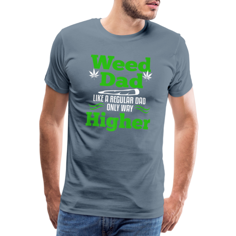 Wees Dad - Herren Cannabis T-Shirt - Blaugrau