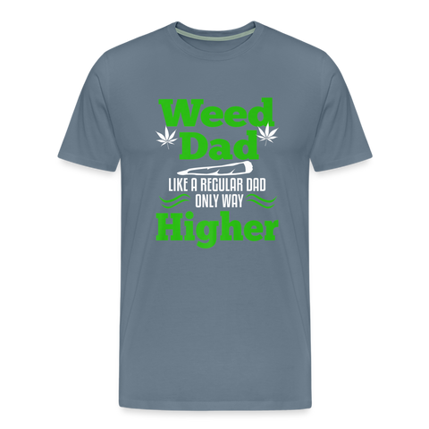 Wees Dad - Herren Cannabis T-Shirt - Blaugrau