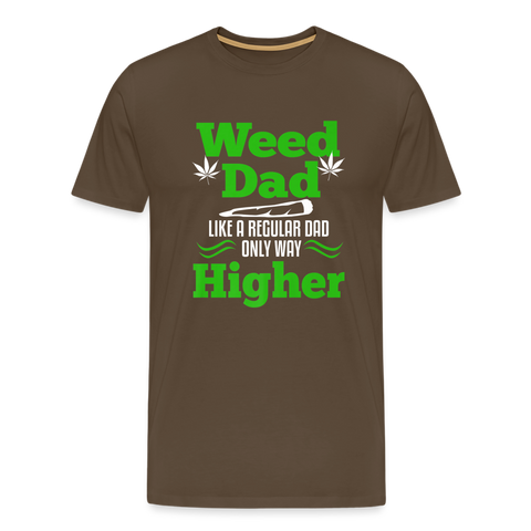 Wees Dad - Herren Cannabis T-Shirt - Edelbraun