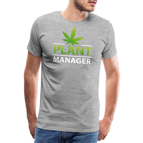 Plant Manager - Herren Cannabis T-Shirt - Grau meliert