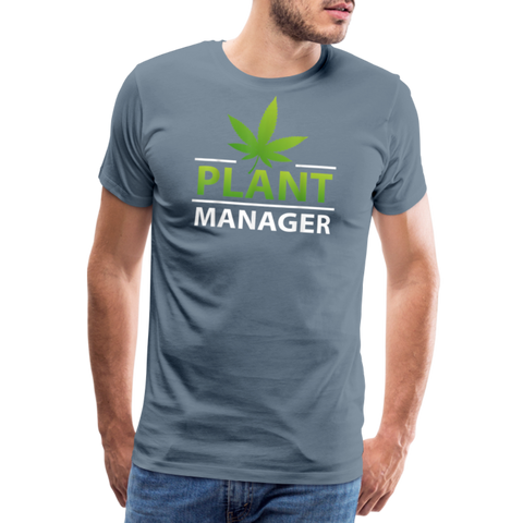 Plant Manager - Herren Cannabis T-Shirt - Blaugrau