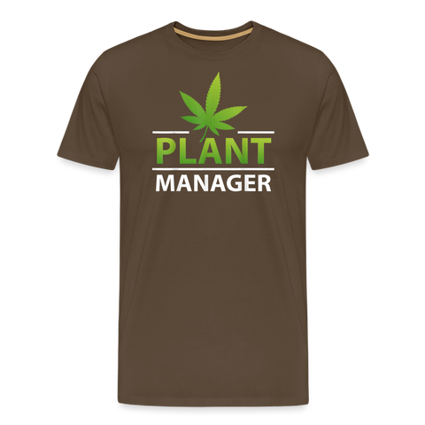 Plant Manager - Herren Cannabis T-Shirt - Edelbraun