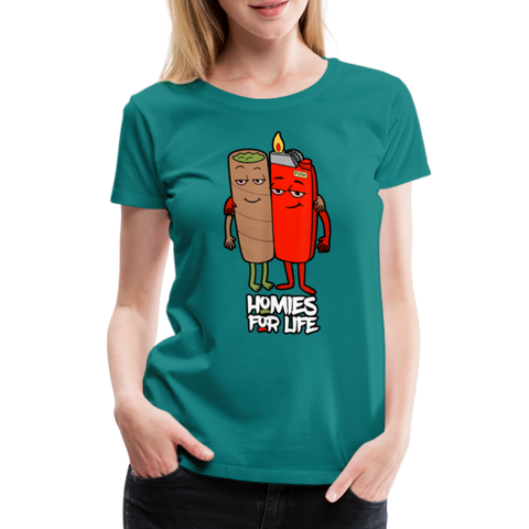 Homie's For Life - Damen Cannabis T-Shirt - Divablau