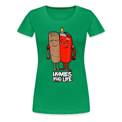 Homie's For Life - Damen Cannabis T-Shirt - Kelly Green