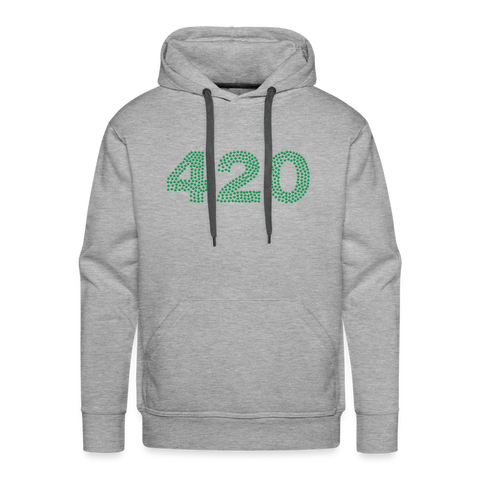 420 - Herren Premium Hoodie - Grau meliert
