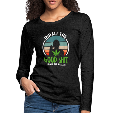 Good Shit - Damen Cannabis Sweater - Anthrazit