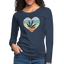 Weed Heart - Damen Cannabis Sweater - Navy