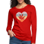 Weed Heart - Damen Cannabis Sweater - Rot