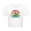 Leafly - Damen Cannabis Crop Top - weiß