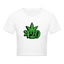 420 Green Leaf - Damen Cannabis Crop Top - weiß