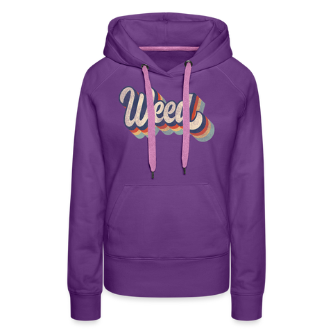 Weed - Damen Cannabis Hoodie - Purple