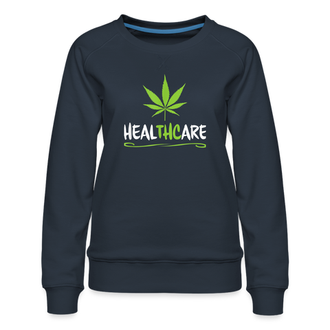 Healthcare - Damen Cannabis Pullover - Navy