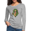 Pot Girl - Damen Cannabis Sweater - Grau meliert