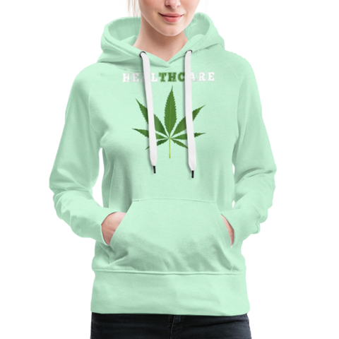 Healthcare - Damen Cannabis Hoodie - helles Mintgrün