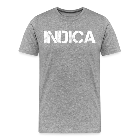 Indica - Herren Cannabis T-Shirt - Grau meliert