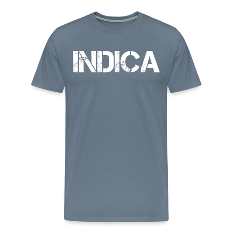 Indica - Herren Cannabis T-Shirt - Blaugrau