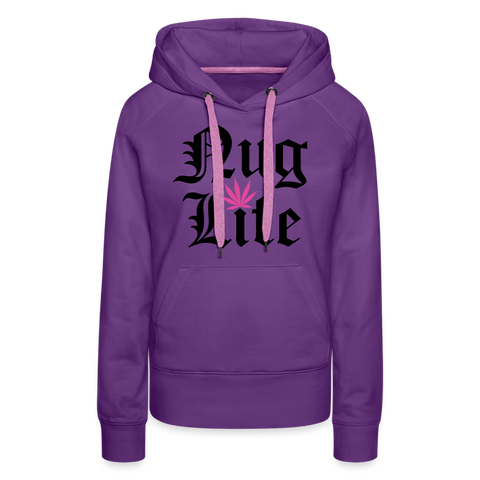 Thug Life - Damen Cannabis Hoodie - Purple
