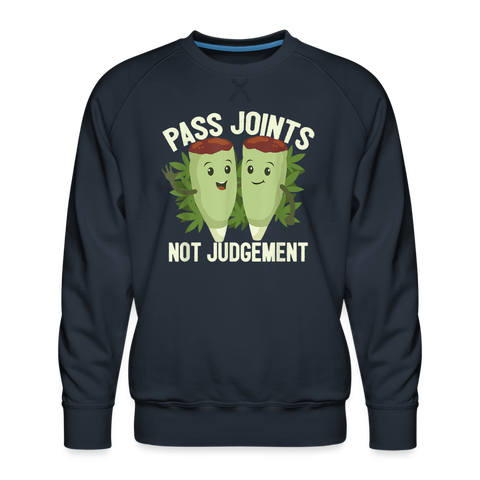 Pass Joints - Herren Cannabis Pullover - Navy