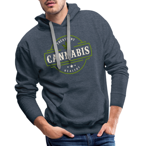 Cannabis - Herren Premium Hoodie - Jeansblau