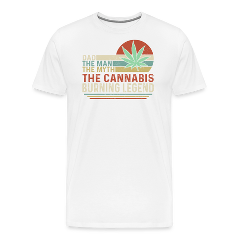 Burning Legend - Herren Cannabis T-Shirt - weiß