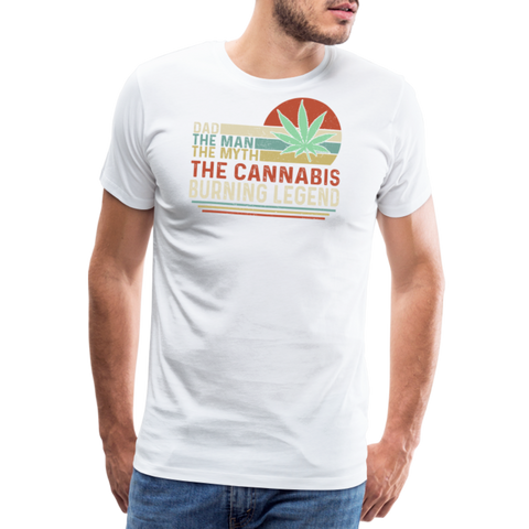 Burning Legend - Herren Cannabis T-Shirt - weiß