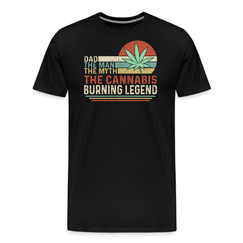 Burning Legend - Herren Cannabis T-Shirt - Schwarz