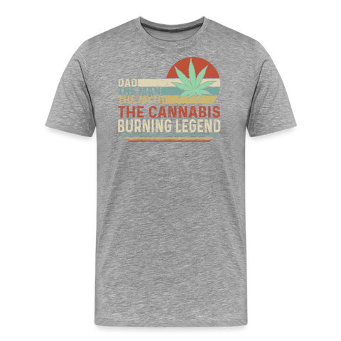 Burning Legend - Herren Cannabis T-Shirt - Grau meliert