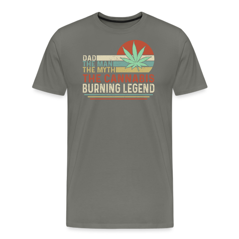 Burning Legend - Herren Cannabis T-Shirt - Asphalt