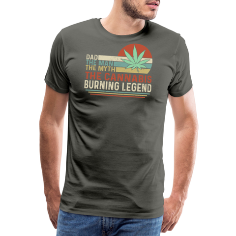 Burning Legend - Herren Cannabis T-Shirt - Asphalt