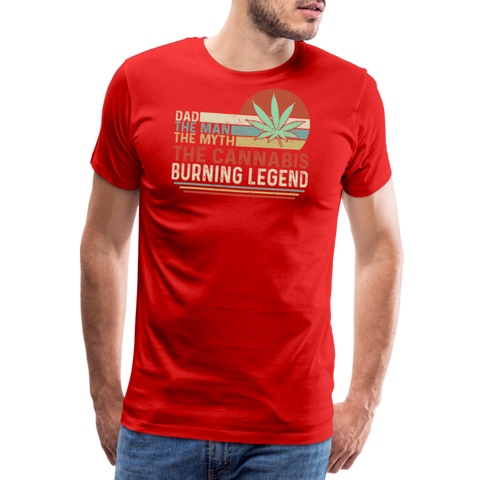 Burning Legend - Herren Cannabis T-Shirt - Rot