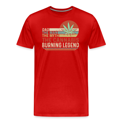 Burning Legend - Herren Cannabis T-Shirt - Rot