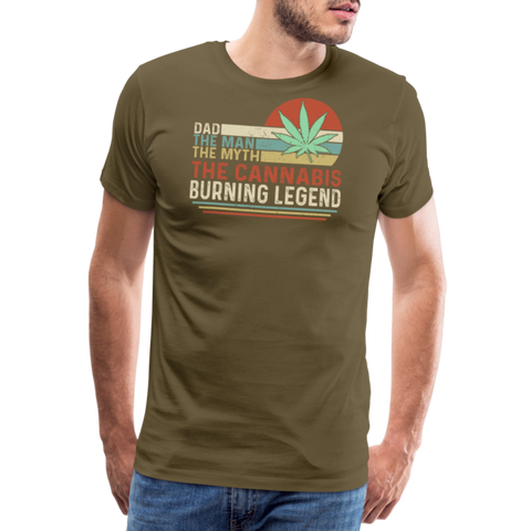 Burning Legend - Herren Cannabis T-Shirt - Khaki
