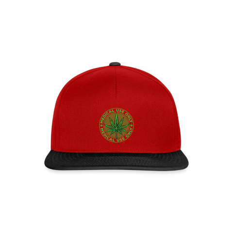 Medical Use Only - Cannbs Snapback Cap - Rot/Schwarz